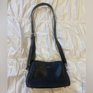 David Jones Paris Vegan Leather Black Crossbody Bag – Soft Everyday Style